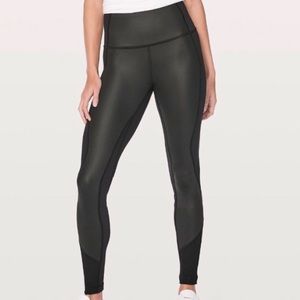 New Lululemon 8 Black Silky Sheen Tights Leggings